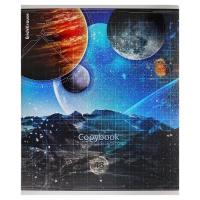 Тетрадь 48 листов в клетку, ErichKrause "Вселенная", обложка мелованный картон, металлизированная ламинация, твин-лак, блок офсет 100% белизна, МИКС