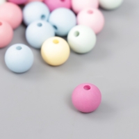 Бусины для творчества пластик "Маршмеллоу" матовые набор 20 гр d=1 см