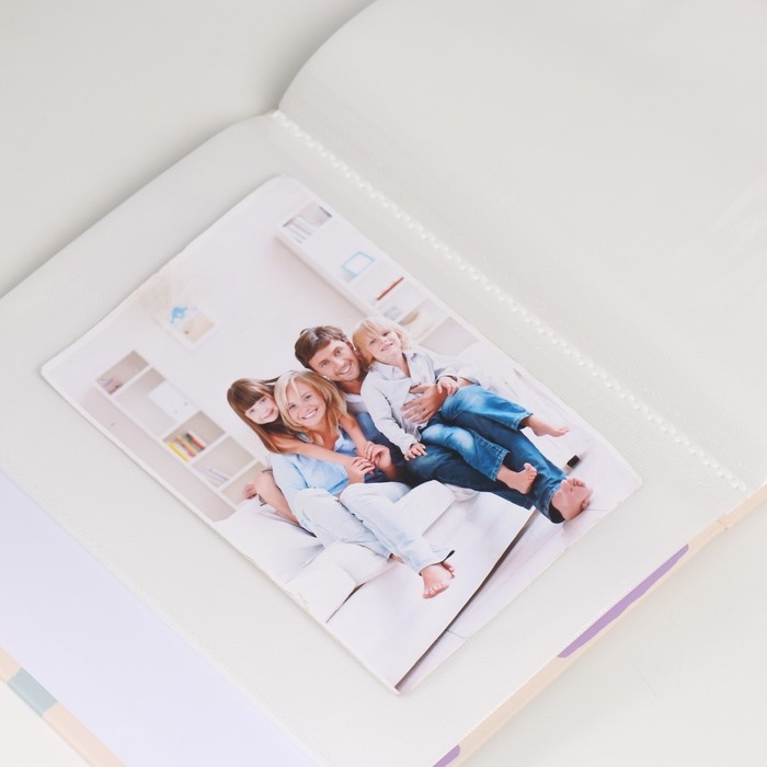 Фотоальбом на 100 фото 13х18 см "Яркие мазки" в коробке МИКС 5,5х18х20 см