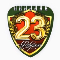 Подарочный набор, блокнот 15&times;21 см, 32 листа и фигурная ручка &laquo;23 февраля, защитнику отечества&raquo;