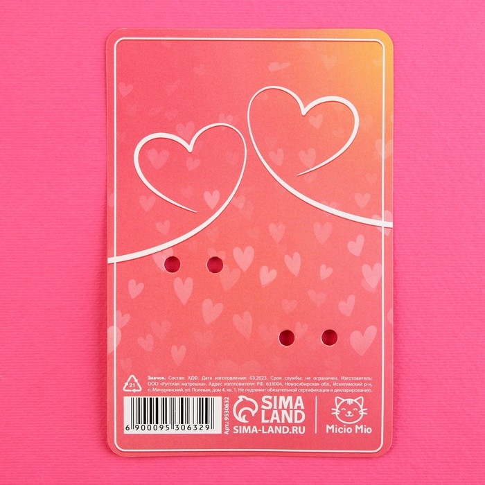 Значки деревянные, неразлучники «Одно приключение», 2 шт., 8 х 12 см. Значки деревянные, неразлучники «Одно приключение», 2 шт., 8 х 12 см.