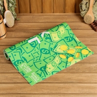 Лежак для бани с принтом "В баньке веник дороже денег" 150х50 см Лежак для бани с принтом "В баньке веник дороже денег" 150х50 см