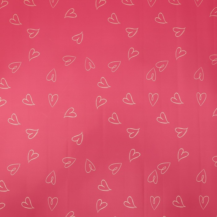 Пленка для цветов 57см x10м, красный, 65 микрон