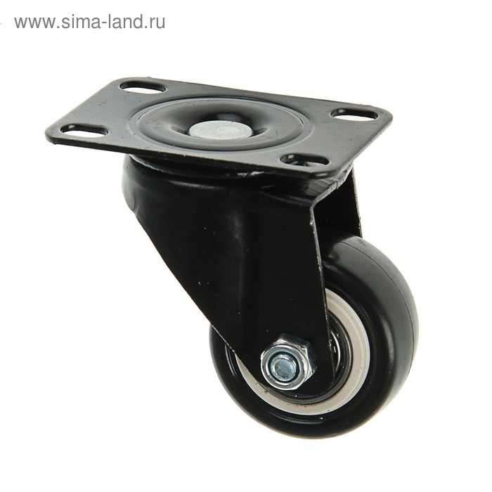 Колесо мебельное, d=40 мм, без тормоза, черное Колесо мебельное, d=40 мм, без тормоза, черное