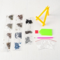 Алмазная вышивка &laquo;Совушка с венком из цветов&raquo;, с частичным заполнением, с подставкой, 10 &times; 15 см