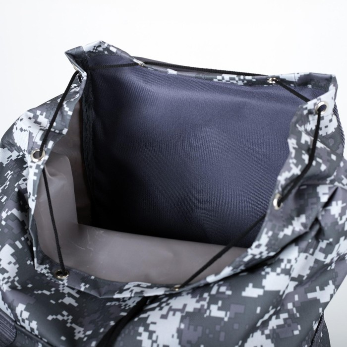 Рюкзак туристический, 55 л, отдел на шнурке, 4 наружных кармана, &laquo;ЗФТС&raquo;, цвет серый/камуфляж