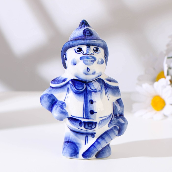 Сувенир &laquo;Пожарный&raquo;, 12 см, гжель