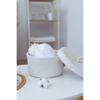 Корзина для хранения плетёная ручной работы LaDо́m &laquo;Бэлл&raquo;, 21&times;21&times;11 см, цвет бежевый