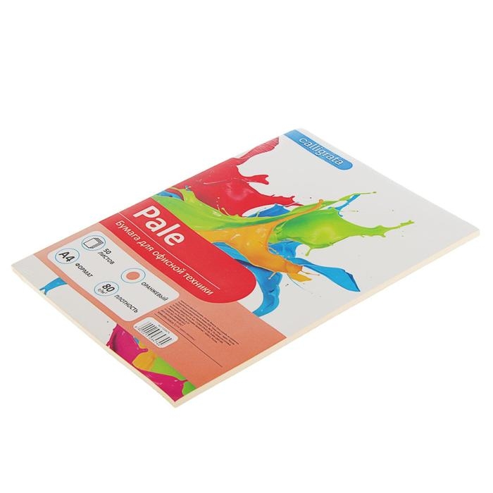 Бумага цветная А4, 50 листов Calligrata Пастель, оранжевая, 80 г/м² Бумага цветная А4, 50 листов Calligrata Пастель, оранжевая, 80 г/м²