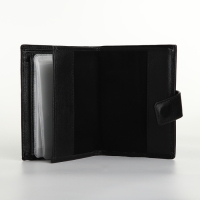 Портмоне мужское на магните 3 в 1, отдел для автодокументов, паспорта, цвет чёрный Портмоне мужское на магните 3 в 1, отдел для автодокументов, паспорта, цвет чёрный