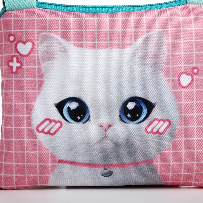 Сумка детская для девочки на молнии, цвет розовый/бирюзовый Сумка детская для девочки на молнии, цвет розовый/бирюзовый