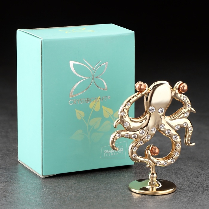 Сувенир "Осьминог", с кристаллами