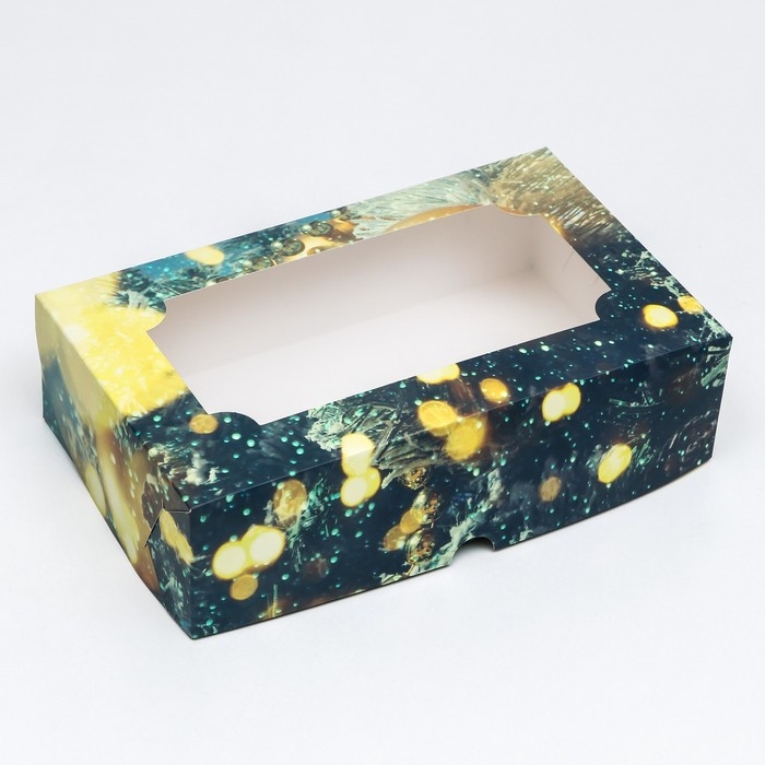 Новый год. Коробка складная, кондитерская упаковка с окном Новый год. Коробка складная, кондитерская упаковка с окном "Зимняя сказка", 25 х 15 х 7 см