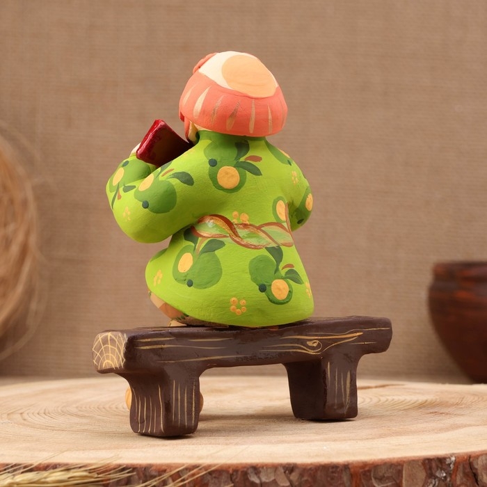 Ковровская игрушка Ковровская игрушка "Скамейка Дед с балалайкой", керамика