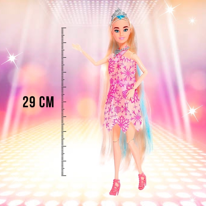 Кукла-модель шарнирная &laquo;Оля&raquo; в платье, с аксессуарами, МИКС