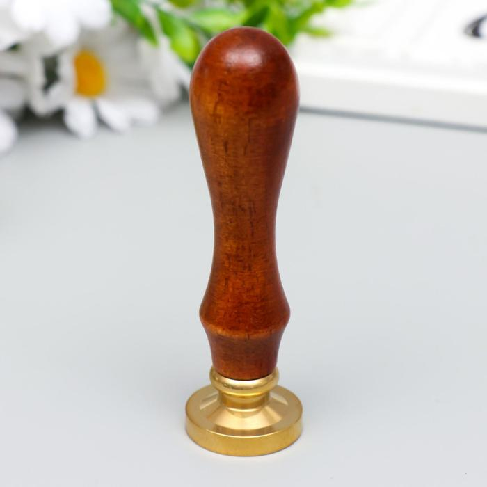 Печать для сургуча с деревянной ручкой Печать для сургуча с деревянной ручкой "Котик с сердечками" 9х2,5х2,5 см