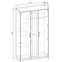 Спальный гарнитур Соня (Комплект 5 предметов) белый брилл.+белый