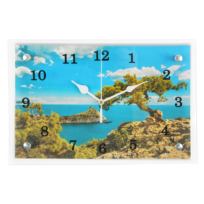 Часы-картина настенные, интерьерные Часы-картина настенные, интерьерные "Крым, море", бесшумные, 30 х 20 см