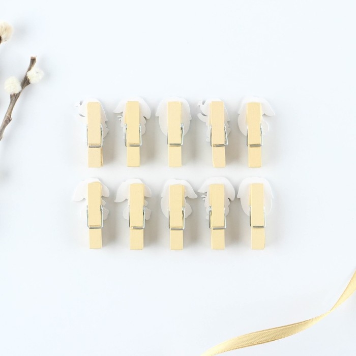 Набор прищепок для украшения вербы &laquo;Со Светлой Пасхой&raquo;, 10 х 12 см.