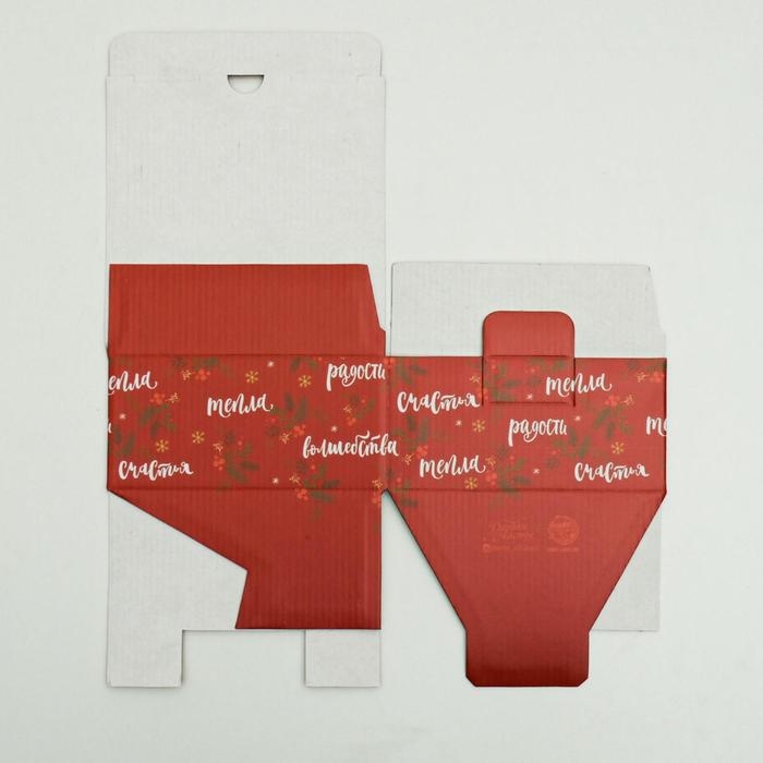 Коробка подарочная новогодняя складная «Волшебство», 15 х 15 х 7 см, Новый год Коробка подарочная новогодняя складная «Волшебство», 15 х 15 х 7 см, Новый год