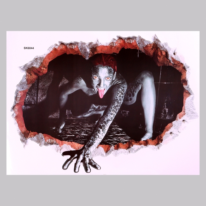 Наклейка 3Д интерьерная Хоррор 60*45см Наклейка 3Д интерьерная Хоррор 60*45см