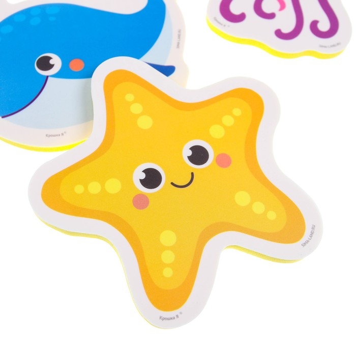 Набор стикеров EVA для ванны«Морские жители», 3 шт, Крошка Я Набор стикеров EVA для ванны«Морские жители», 3 шт, Крошка Я