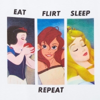 Футболка &laquo;Repeat&raquo; Принцессы oversize, цвет белый