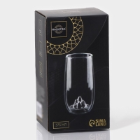 Стакан стеклянный с двойными стенками Magistro «Горы», 350 мл, 6,5×15 см Стакан стеклянный с двойными стенками Magistro «Горы», 350 мл, 6,5×15 см