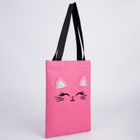 Шопер детский для девочки с допиками &laquo;Котейка&raquo;, 32х23см