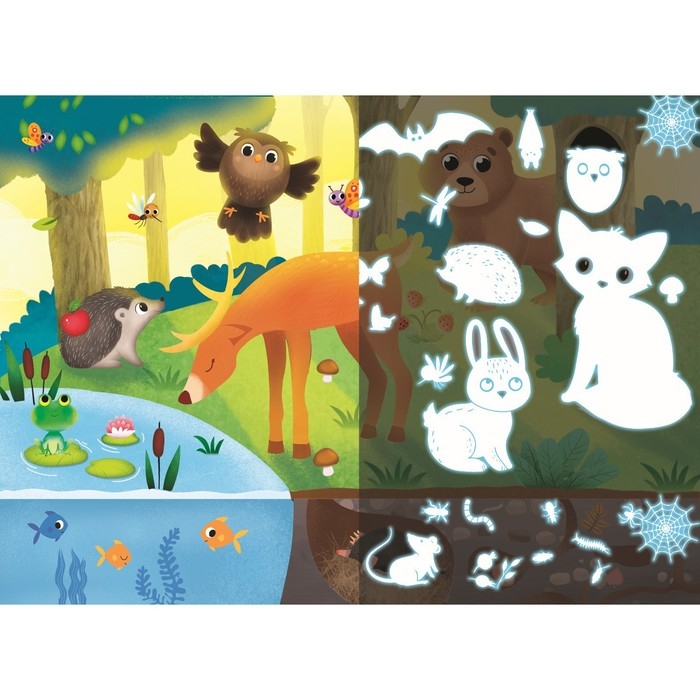 Пазл с фонариком &laquo;На лесной опушке&raquo;, 63 детали