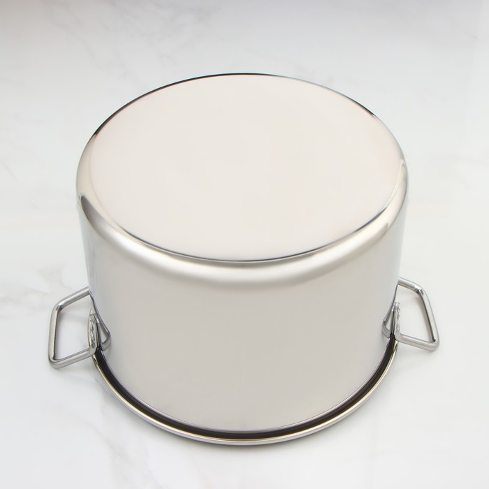 Кастрюля &laquo;Общепит&raquo;, 20 л, d=35 см, h=23 см, металлическая крышка, индукция