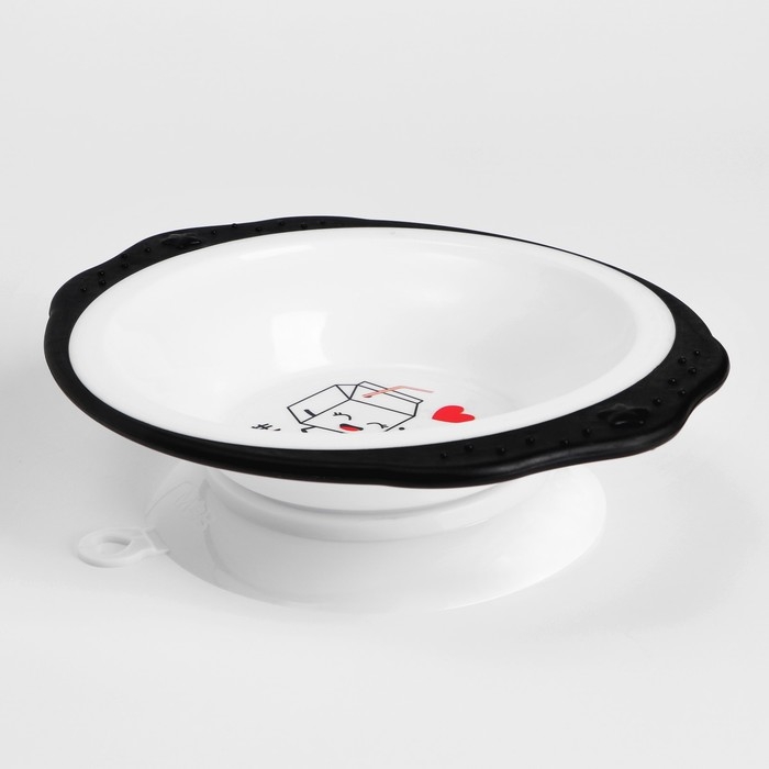 Набор детской посуды &laquo;Люблю есть&raquo;, тарелка на присоске 250мл, вилка, ложка