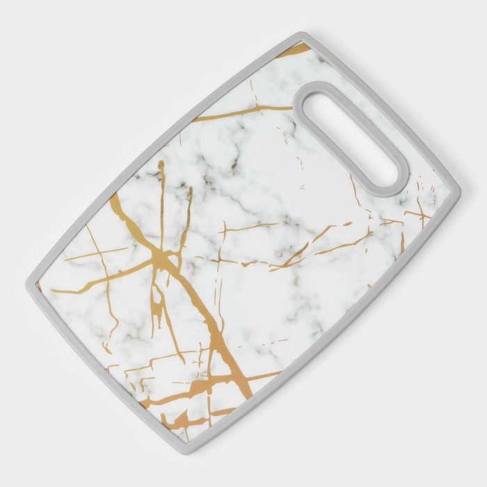 Доска разделочная Доляна «Мрамор и золото», 30×20 см Доска разделочная Доляна «Мрамор и золото», 30×20 см