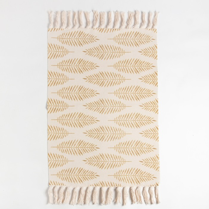 Коврик Этель "Перья" 60*90 см, 50% хл, 50% п/э