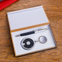 Набор подарочный 2в1 (ручка, фонарик черный) Набор подарочный 2в1 (ручка, фонарик черный)