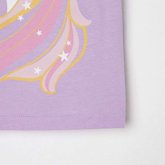 Футболка детская KAFTAN Футболка детская KAFTAN "Самая красивая" р.36 (134-140), сиреневый