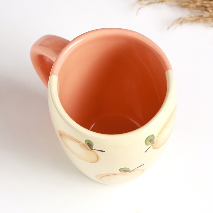 Кружка "Праздничная" 0,4л / 11,5х9,5см, персиковый поцелуй