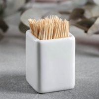 Подставка фарфоровая для зубочисток Wilmax, 4&times;5 см, цвет белый