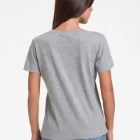 Футболка женская Artist Bear, серый меланж, размер L