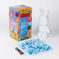 Игрушка помпонами &laquo;Зайка&raquo;, белый голубой синий