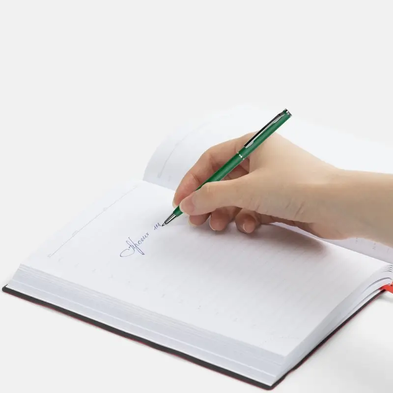 Ручка шариковая Hotel Chrome, ver.2, матовая темно-зеленая