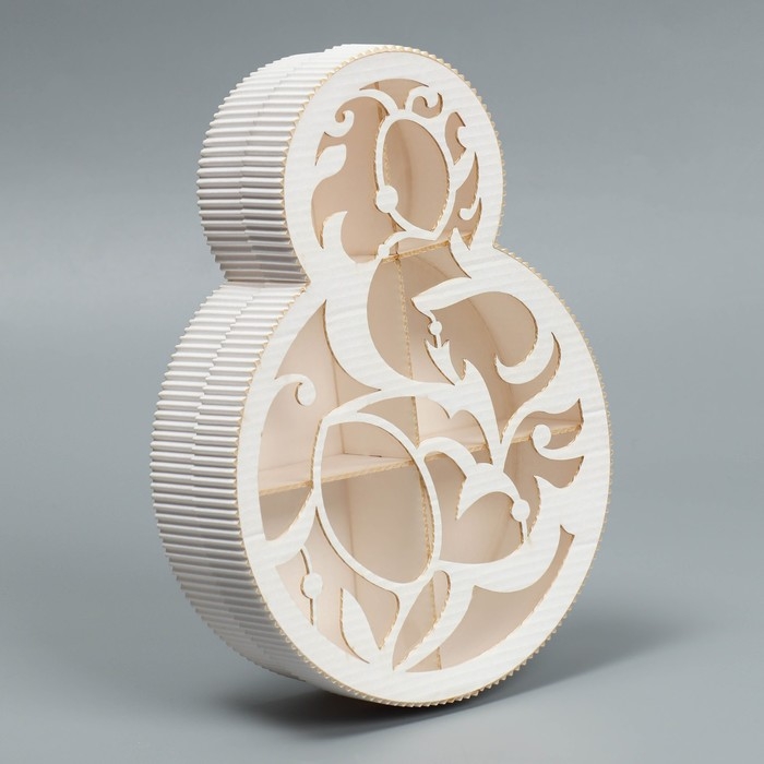 Коробка подарочная, кондитерская упаковка «8 марта» белая, 22 х 16 х 5 см Коробка подарочная, кондитерская упаковка «8 марта» белая, 22 х 16 х 5 см