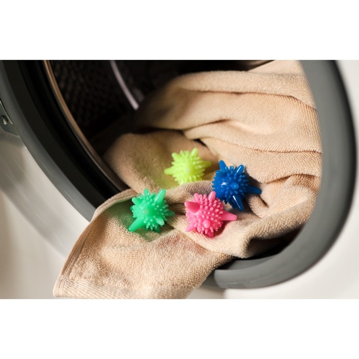 Шарики для стирки белья Доляна, d=6 см, 4 шт, цвет МИКС Шарики для стирки белья Доляна, d=6 см, 4 шт, цвет МИКС
