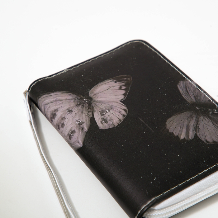 Кошелёк детский на молнии «Выбражулька», цвет чёрный Кошелёк детский на молнии «Выбражулька», цвет чёрный