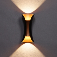 Светильник фасадный «Элегант», FSD-090, 6 Вт, 3000К, IP65, 220 В, металл, черно-золотистый 1008543 Светильник фасадный «Элегант», FSD-090, 6 Вт, 3000К, IP65, 220 В, металл, черно-золотистый 1008543