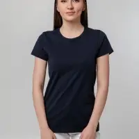 Футболка женская T-bolka Stretch Lady, темно-синяя (navy), размер L