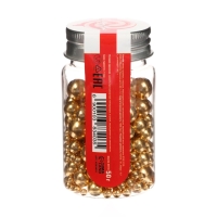 Кондитерская посыпка, "Разные шарики", золотая, 50 г