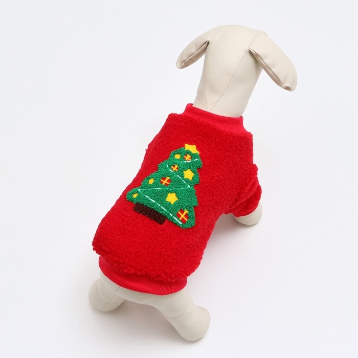 Толстовка Толстовка "Ёлка", размер XL, красная (ДС 40, ОШ 34, ОГ 44 см)