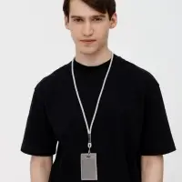 Шнурок для бейджа Tube Metal, серый