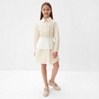 Юбка(баска) для девочки MINAKU: PartyDress, цвет белый, рост 140 см